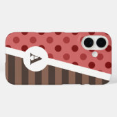チョコイチゴ水玉模様とストライプ柄 Case-Mate iPhoneケース (裏面 (横))