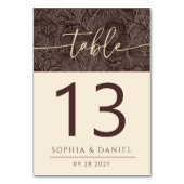 チョコエレガントモカ結婚のテーブル番号Doub テーブルナンバー (正面)