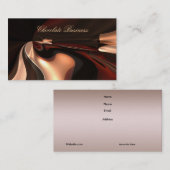 チョコエレガントール渦流クリームブラウンプロファイル 名刺 (正面/裏面)