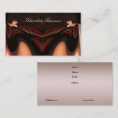 チョコエレガントール渦流クリームブラウンプロファイル 名刺 (正面/裏面)