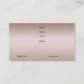 チョコエレガントール渦流クリームブラウンプロファイル 名刺 (裏面)