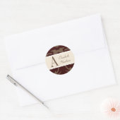 チョコカスタマイズラスト名シール ラウンドシール (封筒)
