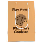 チョコカスタムコレートチップクッキー誕生日抱き枕 ミディアムペーパーバッグ (裏面)