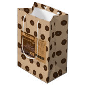 チョコカスタムコレートラバーグッディーフェイバーバッグおもしろいユニーク ミディアムペーパーバッグ (正面アングル)