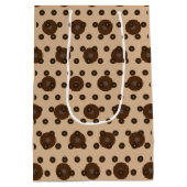 チョコカスタムコレートラバーグッディーフェイバーバッグおもしろいユニーク ミディアムペーパーバッグ (裏面)