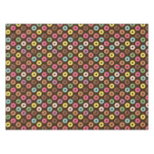 チョコカラフルレートのドーナツ型 テーブルクロス (正面(横))