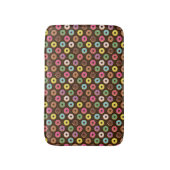 チョコカラフルレートのドーナツ型 バスマット (正面縦)