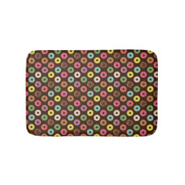 チョコカラフルレートのドーナツ型 バスマット