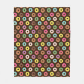 チョコカラフルレートのドーナツ型 フリースブランケット (正面)