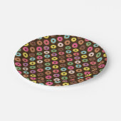 チョコカラフルレートのドーナツ型 ペーパープレート (アングル)