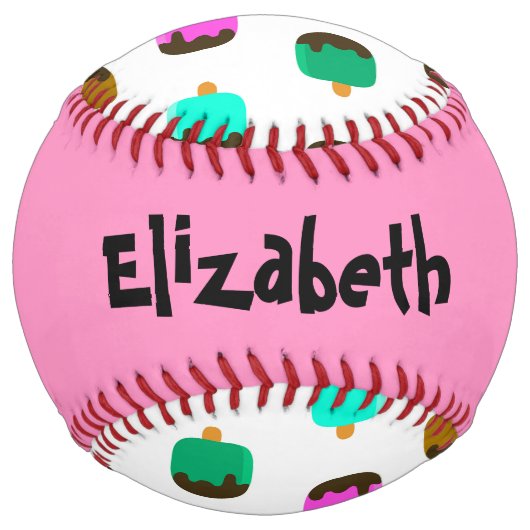 チョコカラフルー被覆アイスクリームポップソフトボール ソフトボール (裏面)