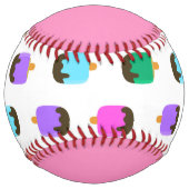 チョコカラフルー被覆アイスクリームポップソフトボール ソフトボール (正面)