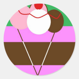 チョコクリームストロベリーアイスクリーム ラウンドシール