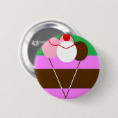 チョコクリームストロベリーアイスクリーム 缶バッジ (正面&裏面)