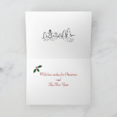 チョコクールラブラドール漫画クリスマス シーズンカード (内部)