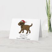 チョコクールラブラドール漫画クリスマス シーズンカード (裏面)