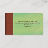 チョコタパヤシ 名刺 (裏面)