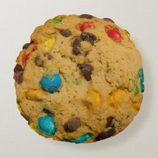 チョコチップクッキーのかわいくおもしろいなグルメのデザート ラウンドクッション (正面)