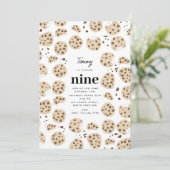 チョコチップクッキーの誕生日パーティーテーマ 招待状 (スタンド正面)