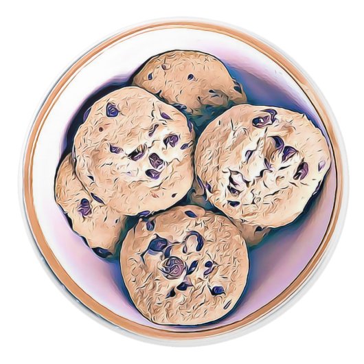 チョコチップクッキーの食器棚のノブ セラミックノブ (正面)