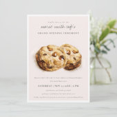 チョコチップクッキーカフェグランドオープニング招待状 サンキューカード (スタンド正面)
