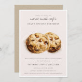 チョコチップクッキーカフェグランドオープニング招待状 サンキューカード (正面/裏面)