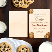 チョコチップクッキーベビーシャワーの招待状 招待状