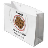 チョコチップクッキー漫画イラスト ラージペーパーバッグ (裏面アングル)