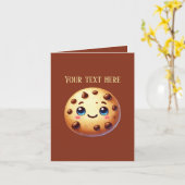 チョコチップクッキー カスタマイズ可能なパン屋の出店者 カード (黄色い花)