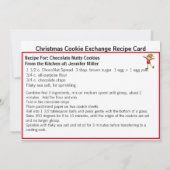 チョコナットクッキー交換レシピ共有クリスマス シーズンカード (裏面)