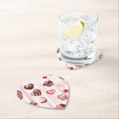 チョコハート紙コースター ペーパーコースター (インサイチュ)