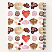 チョコパーソナライズされたキャンディハート ノートブック (裏面)