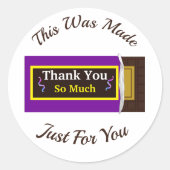 チョコパーソナライズされたキャンディバーパーティーのお気に入り ラウンドシール (正面)