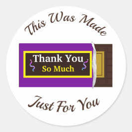 チョコパーソナライズされたキャンディバーパーティーのお気に入り ラウンドシール