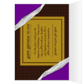 チョコパーソナライズされたキャンディバー誕生日カード (内側 (左))