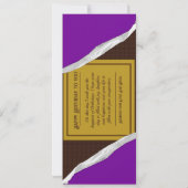 チョコパーソナライズされたキャンディバー誕生日カード カード (裏面)