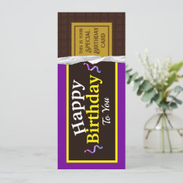 チョコパーソナライズされたキャンディバー誕生日カード カード