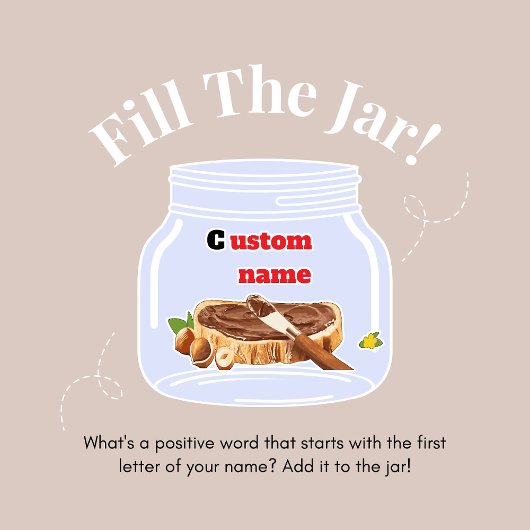 チョコパーソナライズされたコレートスプレッドビニールラベル名 シール