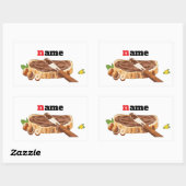 チョコパーソナライズされたコレートスプレッドラベルおもしろいノベルティ 長方形シール (シート)