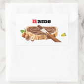 チョコパーソナライズされたコレートスプレッドラベルおもしろいノベルティ 長方形シール (バッグ)