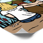 チョコパーソナライズされたラブラドールファミリーブロンドロング ポスター (角)