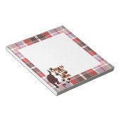 チョコパーソナライズされたラボのママのプレイド ノートパッド (アングル)