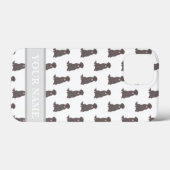 チョコパーソナライズされたラボラブラドール犬 Case-Mate iPhoneケース (裏面 (横))