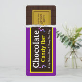 チョコパーソナライズされたレットキャンディバーパーティの招待状 招待状 (スタンド正面)