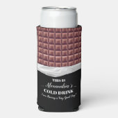 チョコパーソナライズされたレットキャンディバーパーティー スリム缶クーラー (Seltzer正面)