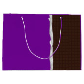 チョコパーソナライズされたレットキャンディバー誕生日 ラージペーパーバッグ (裏面)