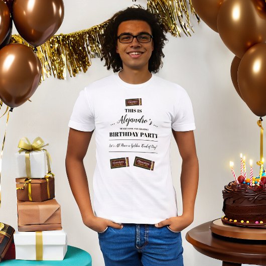 チョコパーソナライズされたレートバー誕生日 Tシャツ