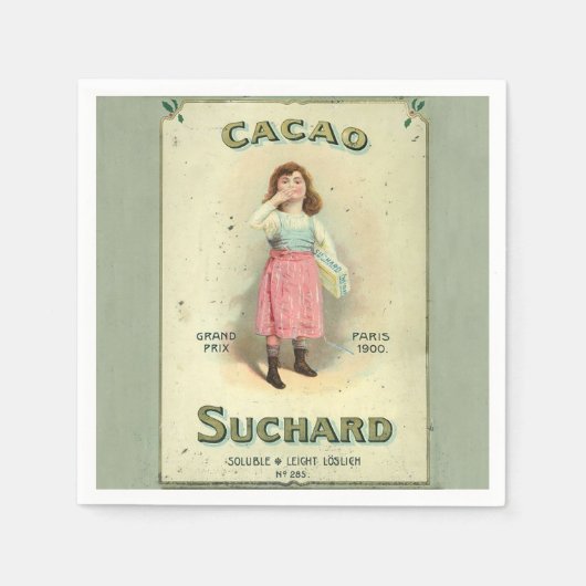 チョコビクトリアンキスガールシュガー スタンダードカクテルナプキン (正面)