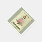 チョコビクトリアンキスガールシュガー スタンダードカクテルナプキン (角)