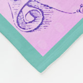 チョコビクトリアンケーキ菓子屋パープルティール（緑がかった色） フリースブランケット (角)